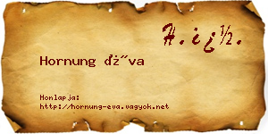 Hornung Éva névjegykártya