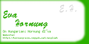 eva hornung business card